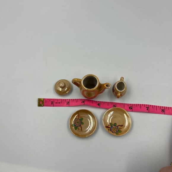 Vintage Miniature Tea Set Pitcher Sugar Cup Saucer Made In Occupies Japan - Picture 5 of 9